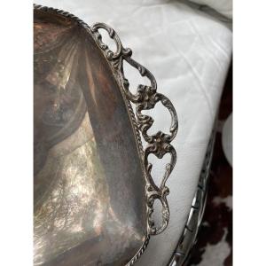 Panière à fruits en métal argenté 