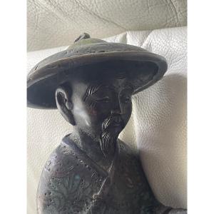 Cloisonné Bronze Of Toba And His Mule 