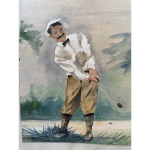 Le golfeur à la casquette blanche 