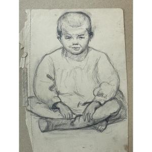 Drawings Of A Child And An Old Lady 