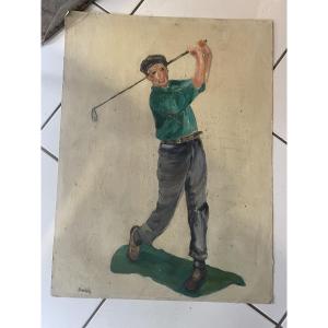 The Golfer With The Desbois Cap 