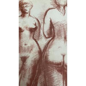 Lithographie nues féminins de Volti 
