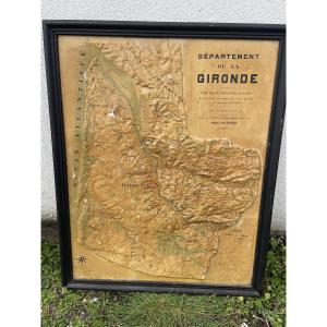 Relief Map Of The Gironde 