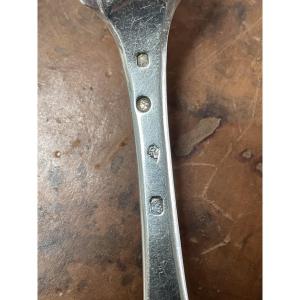 18th Century Silver Spoon And Fork 