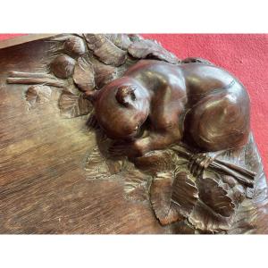 Wooden Serving Tray, Squirrel Décor
