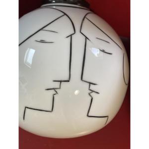 Vase boule porcelaine de Limoges M.S
