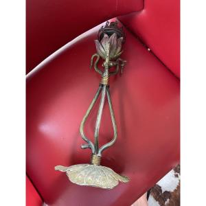 Lampe au nénuphars art nouveau