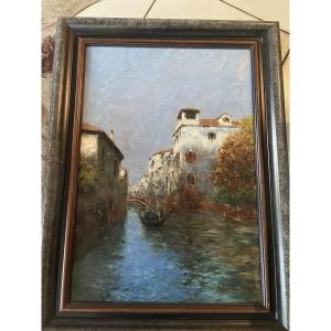 Venise et gondole de Duprat Albert Ferdinand