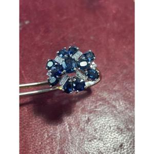 Bague or et saphirs 