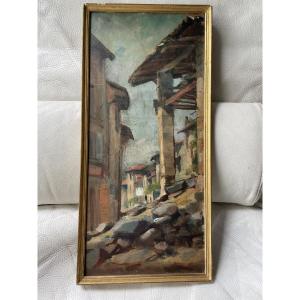 Village Painting And Ruins