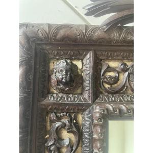 Wooden Mirror With Cherubs