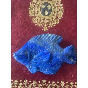 Sculpture Poisson lapiz Lazuli