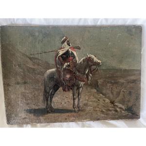 Guerrier orientaliste à cheval