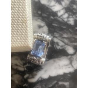 Bague argent aiguë marine