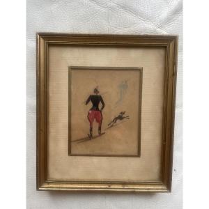 Circus Performer And Her Dog 