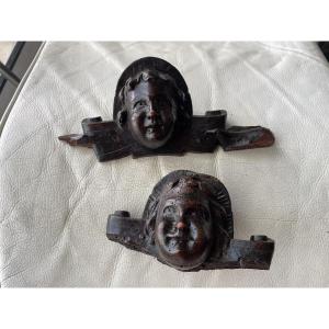 Pair Of 18th-century Wooden Cherubs