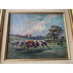 Fermière et vaches de L. Frequenez