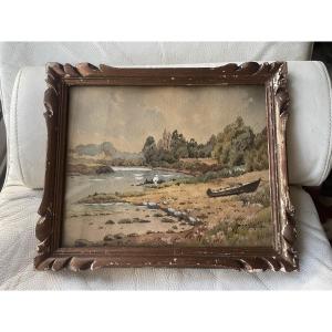 Aquarelle la Charentes à Saintes