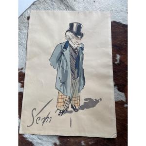 Homme au chapeau de SEM ( Georges Goursat )