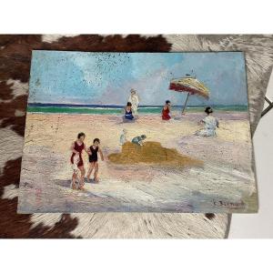 La plage et le tas de sable de Claude Bernard
