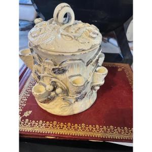 Langeais Earthenware Tobacco Jar And Pipes