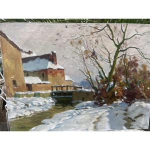Snowy Landscape By Paul Eschbach