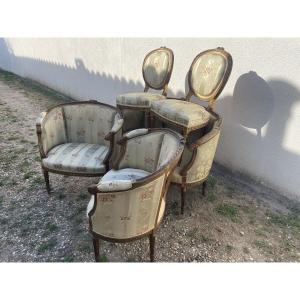 Petit salon XIXEME en bois doré LXVI