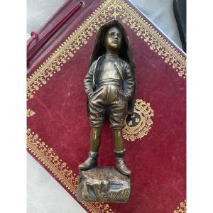 Bronze jeune homme au capuchon de Bastiane