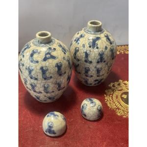 Vases miniature chinois aux mille garçons