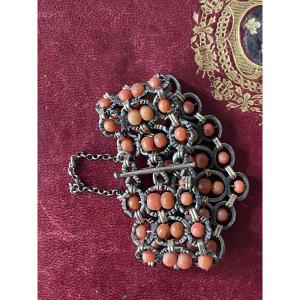 Bracelet or argent et corail 