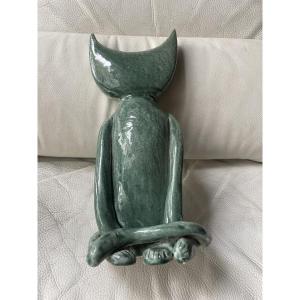 Le chat sculpture ceramique Vallauris 