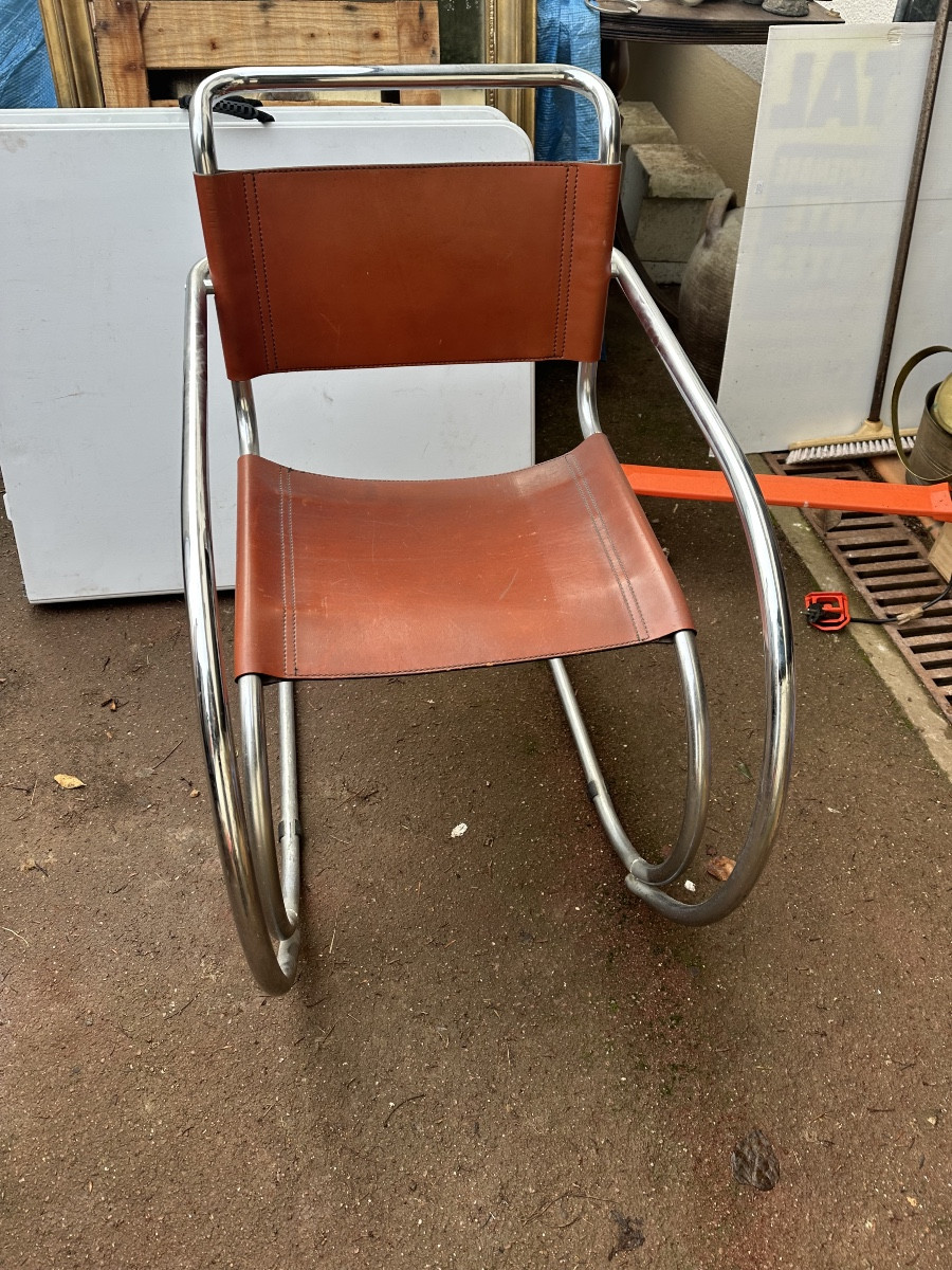 Suite de 4 fauteuils MR20 Mies Van Der Rohe-photo-3