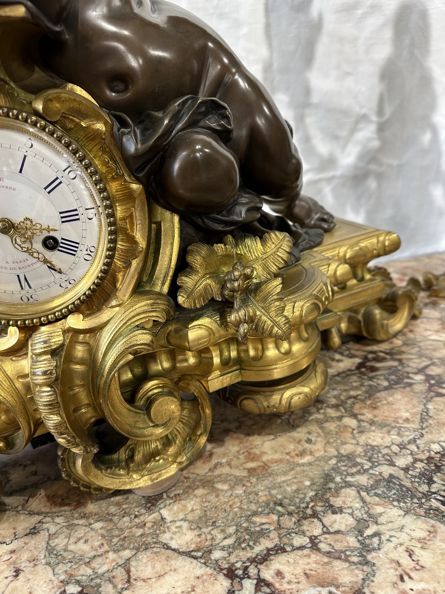 Importante garniture de cheminée -photo-4