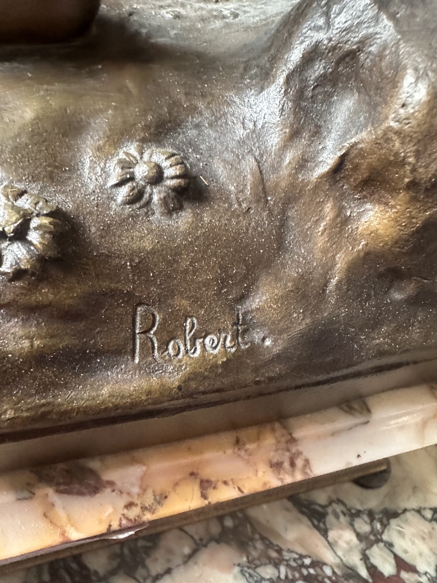 Bronze enfant aux oiseaux-photo-3