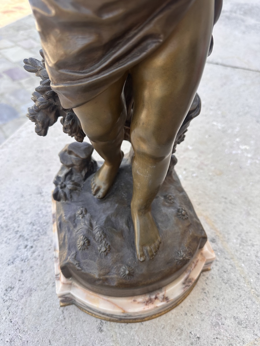 Bronze enfant aux oiseaux-photo-2