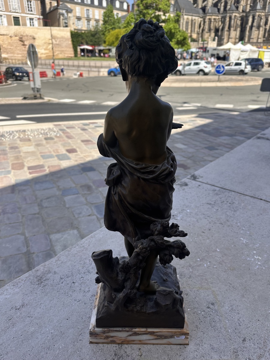 Bronze enfant aux oiseaux-photo-4