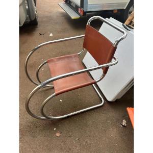 Suite de 4 fauteuils MR20 Mies Van Der Rohe