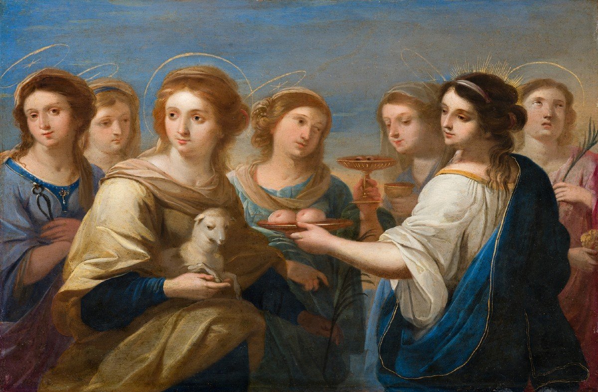  Louis Cousin Or Luigi Primo Gentile (breynelden 1606–bruxelles 1668)  The Seven Virgin Martyrs