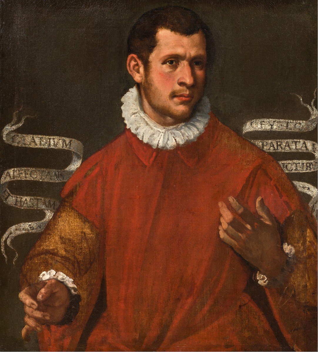 Agostino Carracci (bologna 1557–parma 1602) Portrait Of A Gentleman