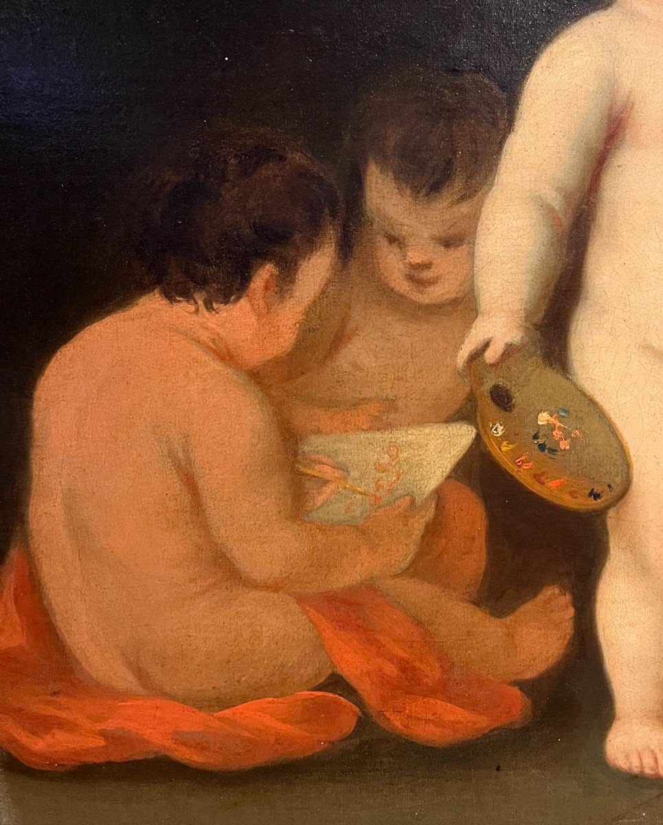 Italian School, End-17th Century - Allegory Of Painting -photo-4