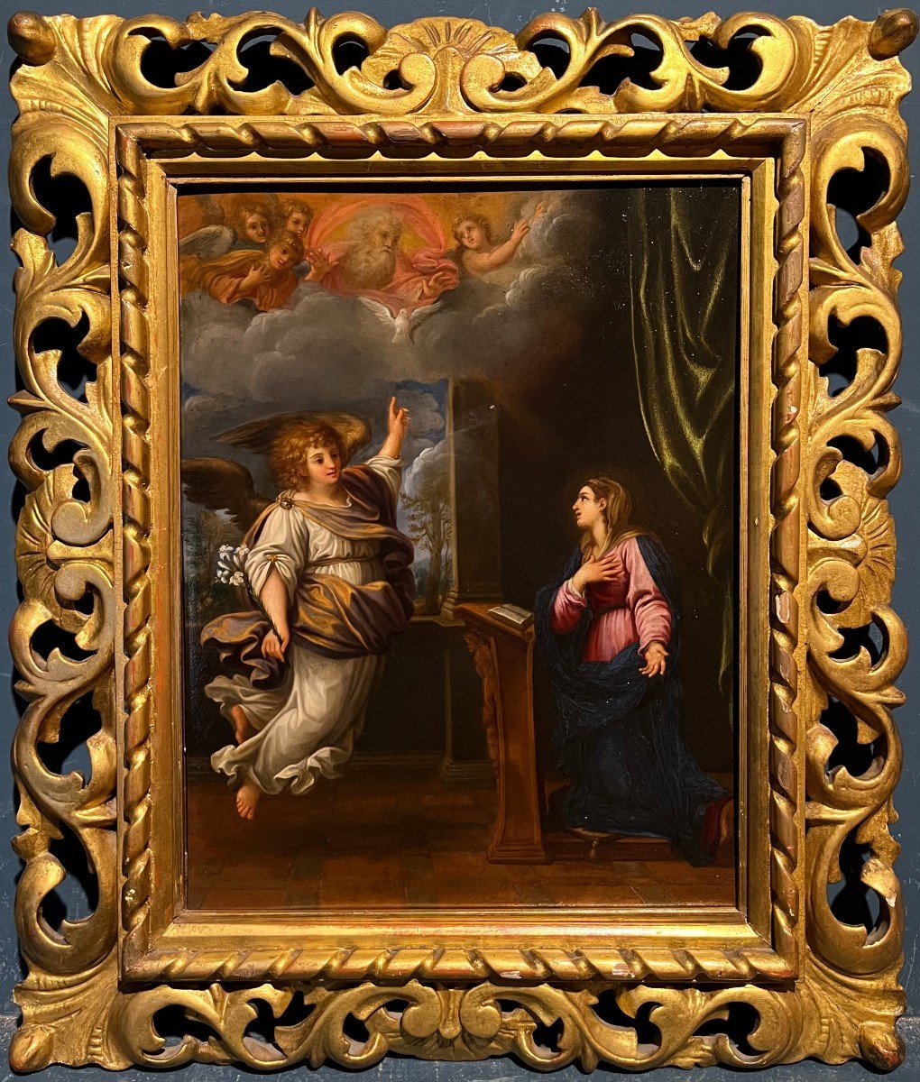 Francesco Albani, école (Bologna 1578-1660) Annonciation-photo-2