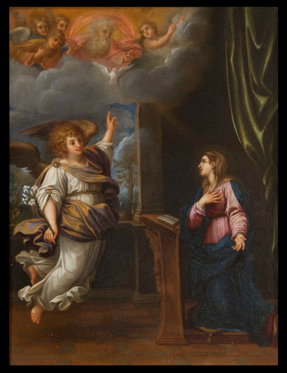 Francesco Albani, école (Bologna 1578-1660) Annonciation