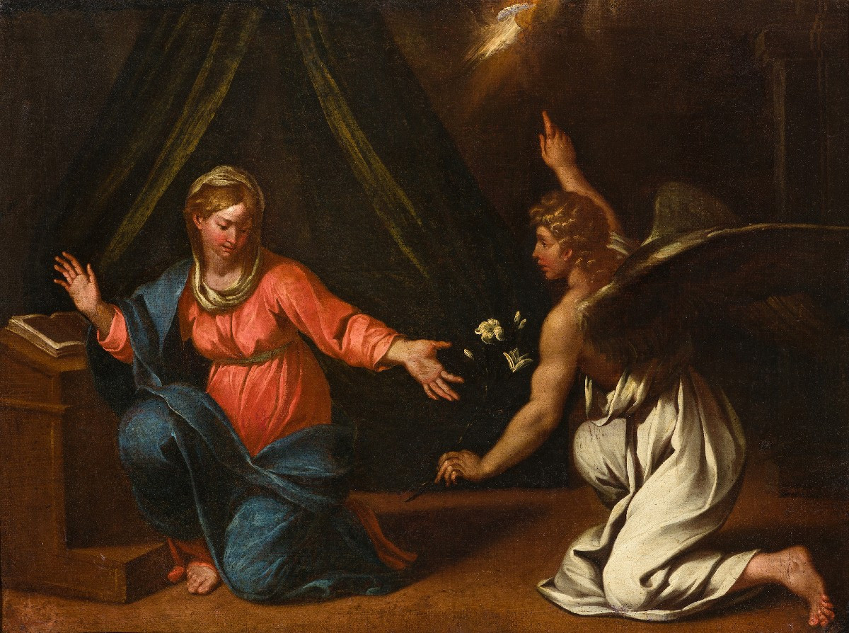 Emilian School Of 17th Century  Annunciation-photo-3