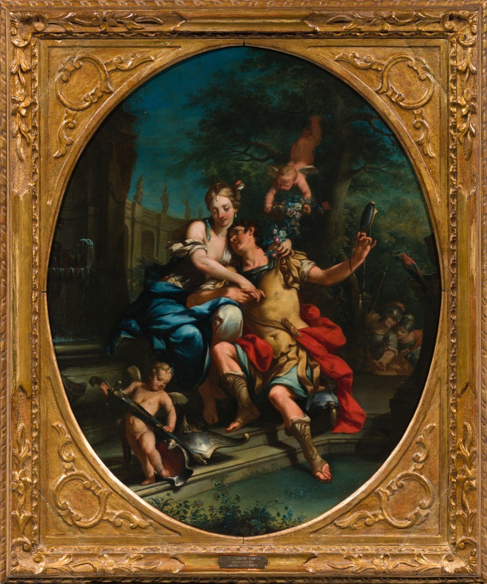 Ciro Maria Paris Porroni ( Bologna, 1704-1784) Rinaldo dans le jardin de Armida (vers 1730-1750 ) 