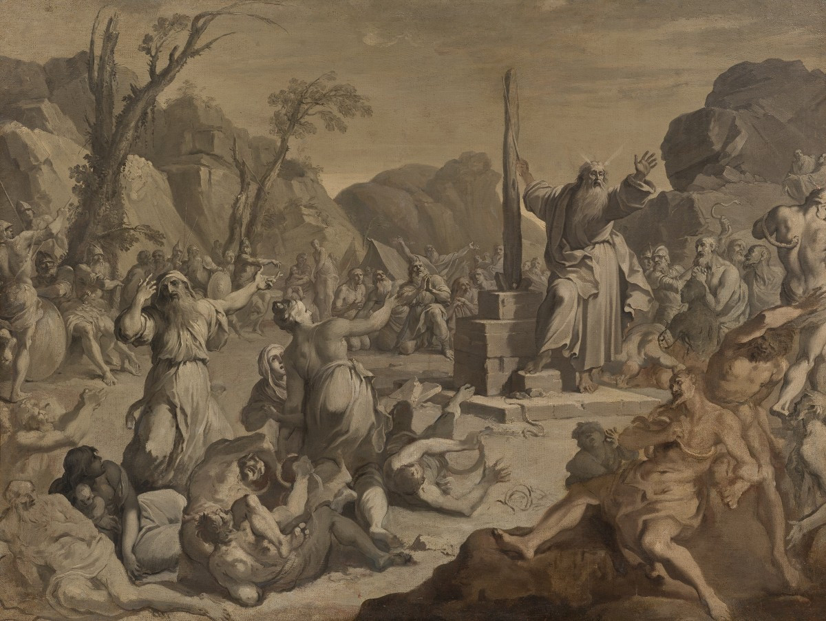 Aureliano Milani (Bologne 1675 - Rome 1749), Moïse et le serpent d'airain-photo-2