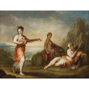 Francesco Corneliani  (Milano 1742-1814) Allegorie des arts  