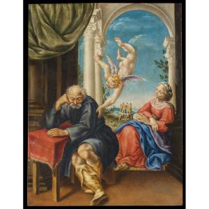 Lelio Orsi, suiveur (Novellara 1511–Reggio Emilia 1587) Le Rêve de saint Joseph