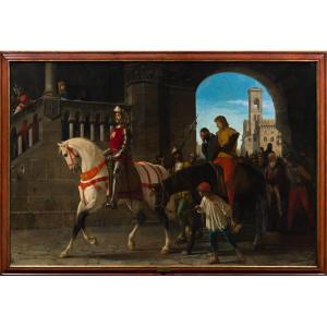 Tito Conti Attr., Gualtieri Di Brienne Leads Giovanni Di Bernardo Medici And Guglielmo Altoviti