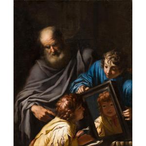 Antonio Zanchi (1631-1722) Socrate enseigne aux jeunes la connaissance de soi