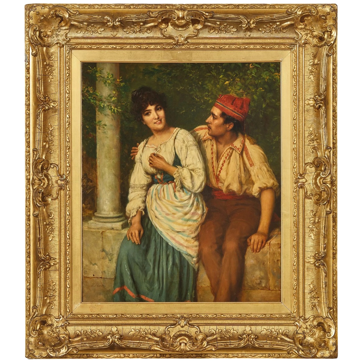 William Oliver  (1823 - 1901) The Lovers (idillio Veneziano)